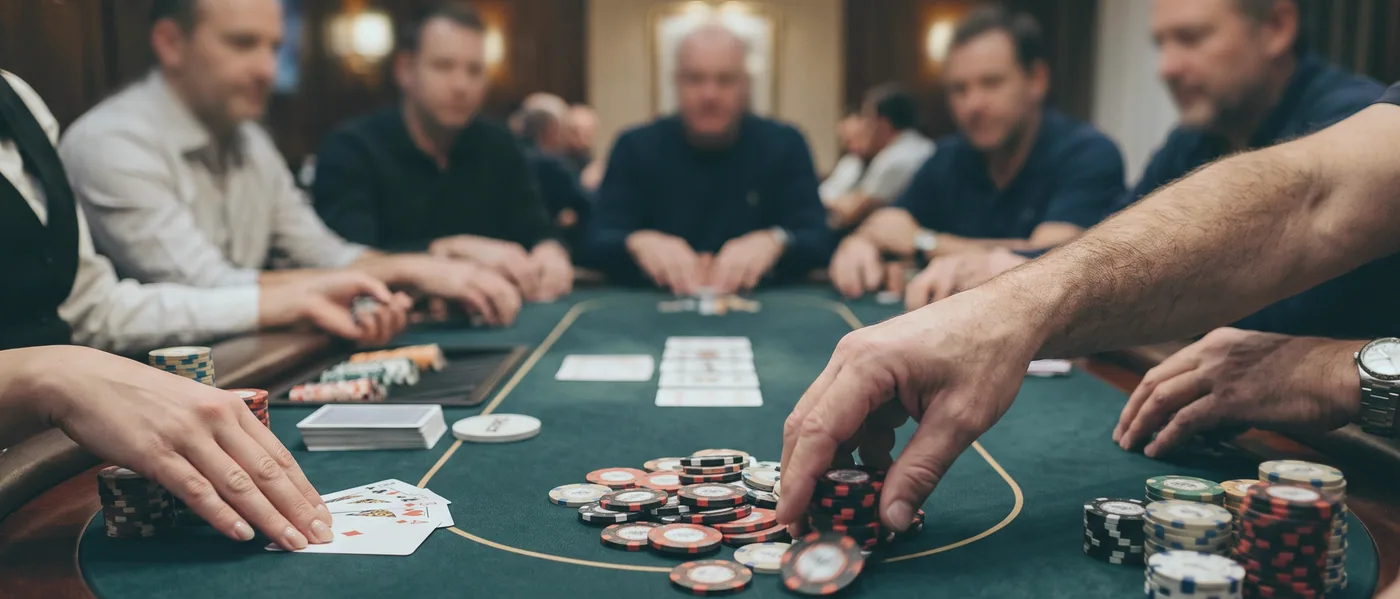 A hand of five hundred dealt across the felt at a Paperbark House card table